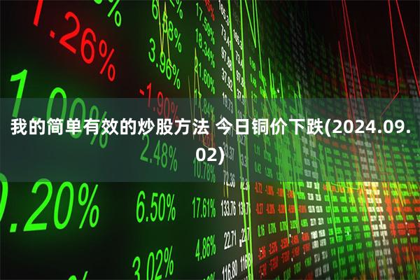 我的简单有效的炒股方法 今日铜价下跌(2024.09.02)