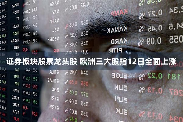 证券板块股票龙头股 欧洲三大股指12日全面上涨