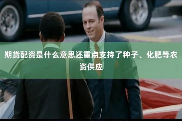 期货配资是什么意思还重点支持了种子、化肥等农资供应