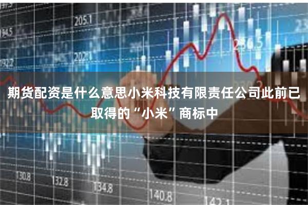 期货配资是什么意思小米科技有限责任公司此前已取得的“小米”商标中